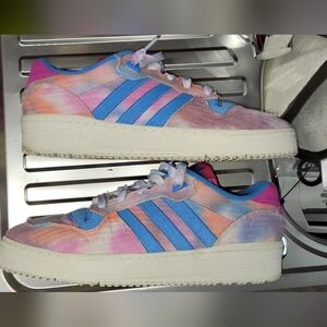 Adidas Multicolor Sneakers with Blue Stripes